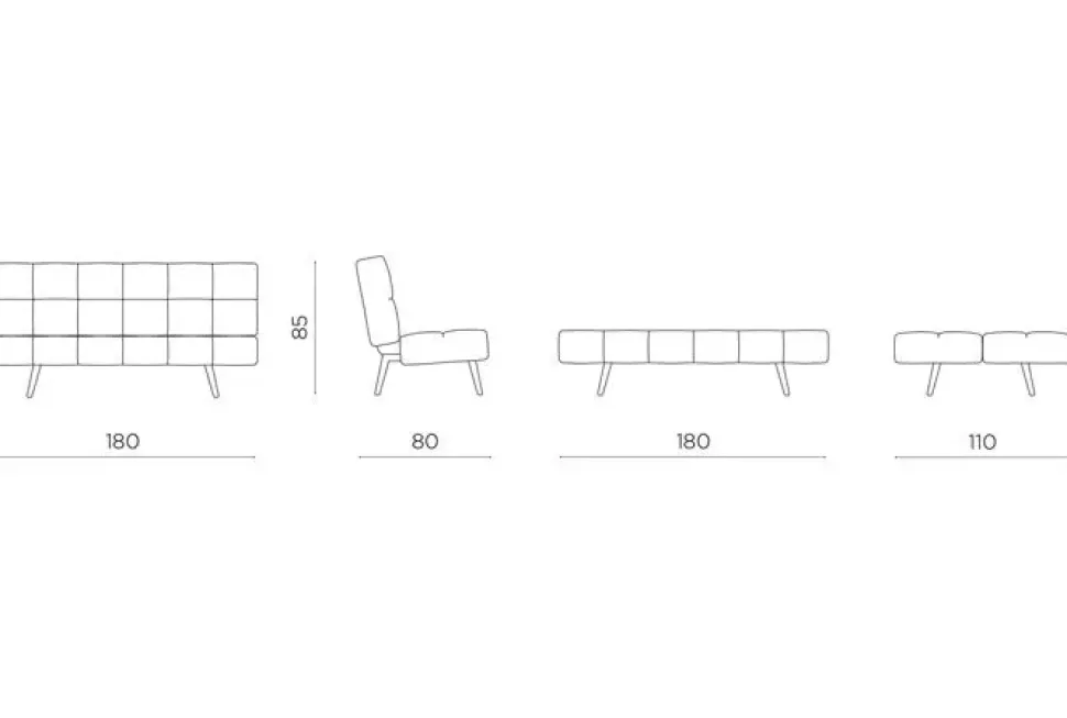 Divano Vintage Artigianale in Tessuto a 690€