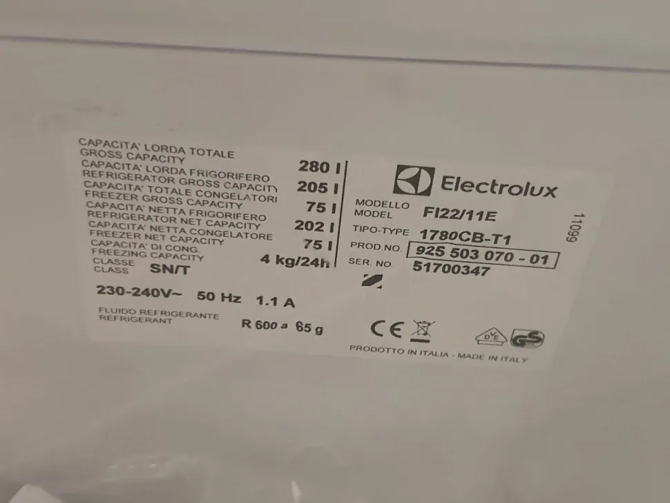 Frigorifero Electrolux Fi22/11e scontato. Ottimo per architetti!