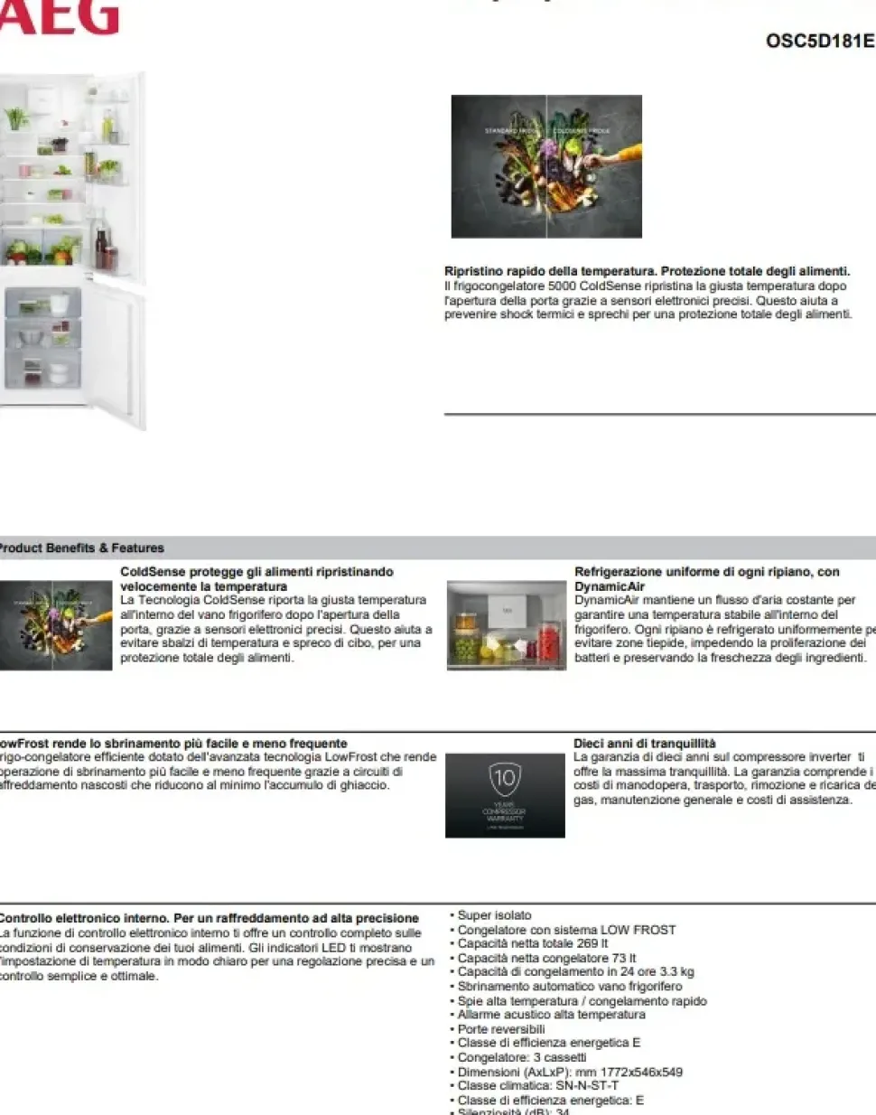 Frigorifero Frigo aeg osc5d181es a marchio Aeg scontato