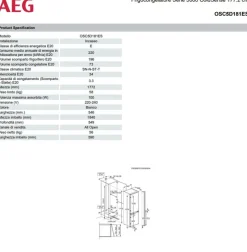 Frigorifero Frigo aeg osc5d181es a marchio Aeg scontato