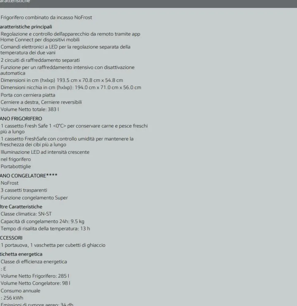 Frigorifero Kb7962fe0 a marchio Neff scontato