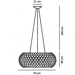 Lampada a sospensione Caboche plus grande sospensione  Foscarini a prezzo Outlet