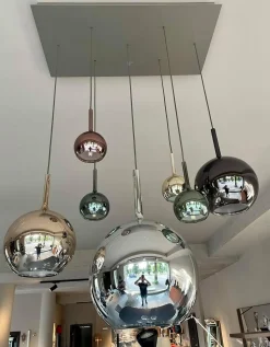 Lampada a sospensione in vetro Penta light glo Pentalight in Offerta Outlet