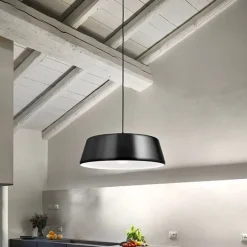 Lampada a sospensione in metallo Blanca  nero  gea luce Collezione esclusiva a prezzo scontato