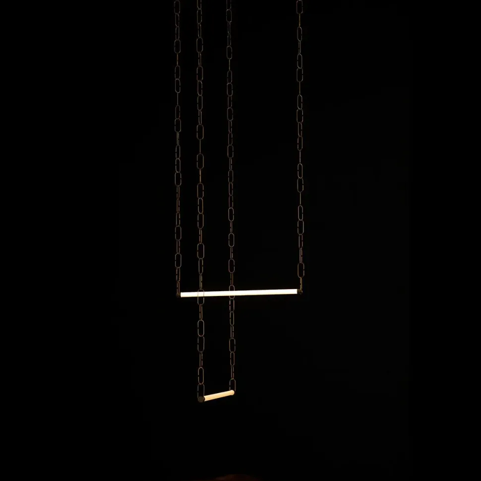 Lampada a sospensione in metallo Soft chaindelier Davide groppi a prezzo Outlet