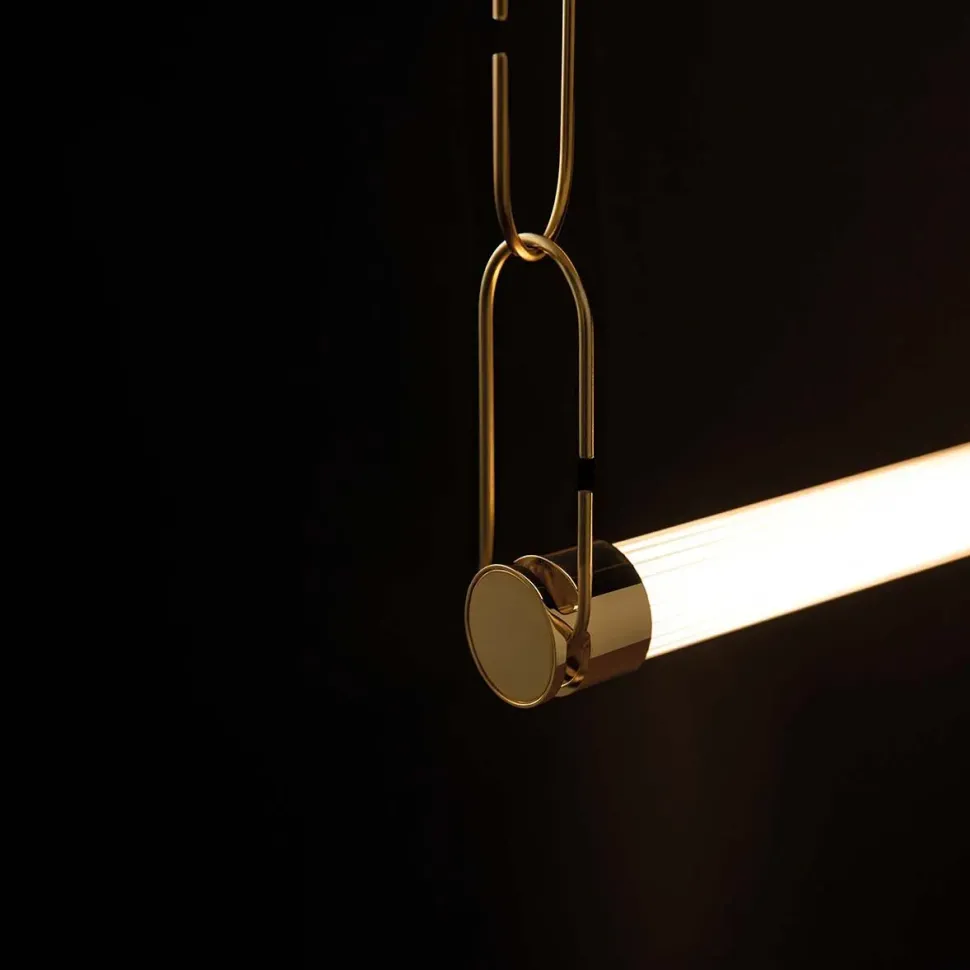 Lampada a sospensione in metallo Soft chaindelier Davide groppi a prezzo Outlet