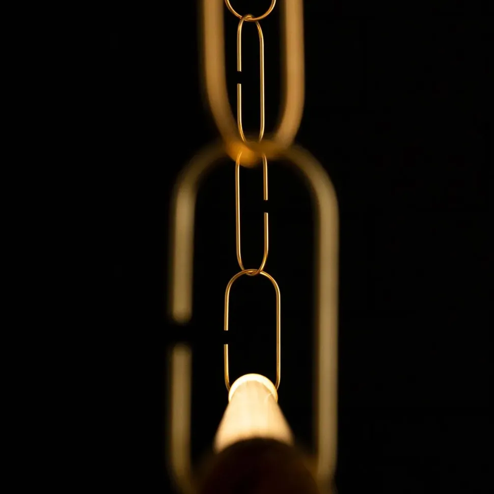 Lampada a sospensione in metallo Soft chaindelier Davide groppi a prezzo Outlet