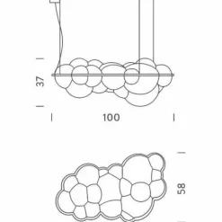 Lampada a sospensione Nuvola pendente minore Nemo a prezzo scontato