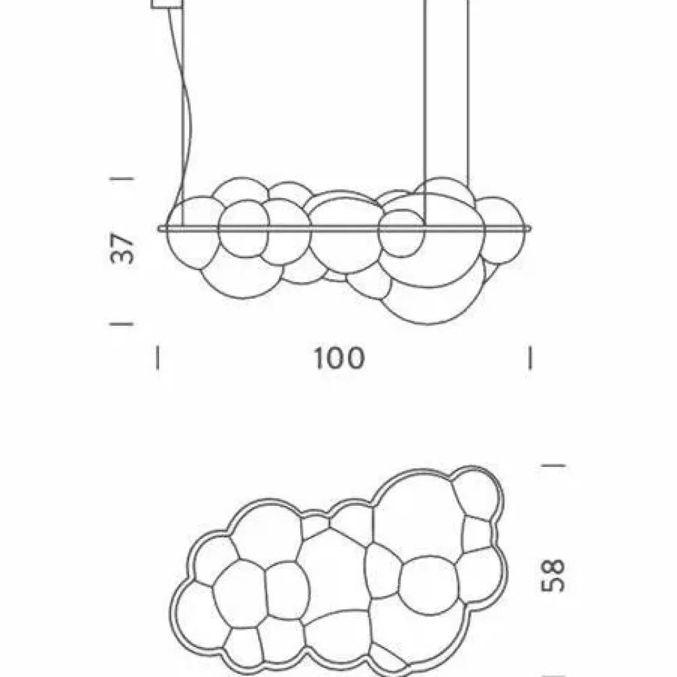 Lampada a sospensione Nuvola pendente minore Nemo a prezzo scontato