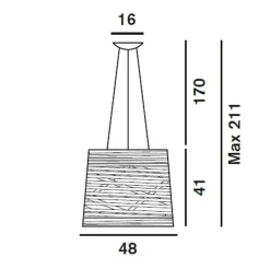 Lampada a sospensione Tress grande led Foscarini a prezzo Outlet