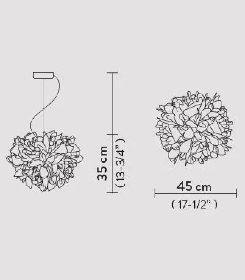 Lampada a sospensione Veli suspension foliage Slamp in Offerta Outlet