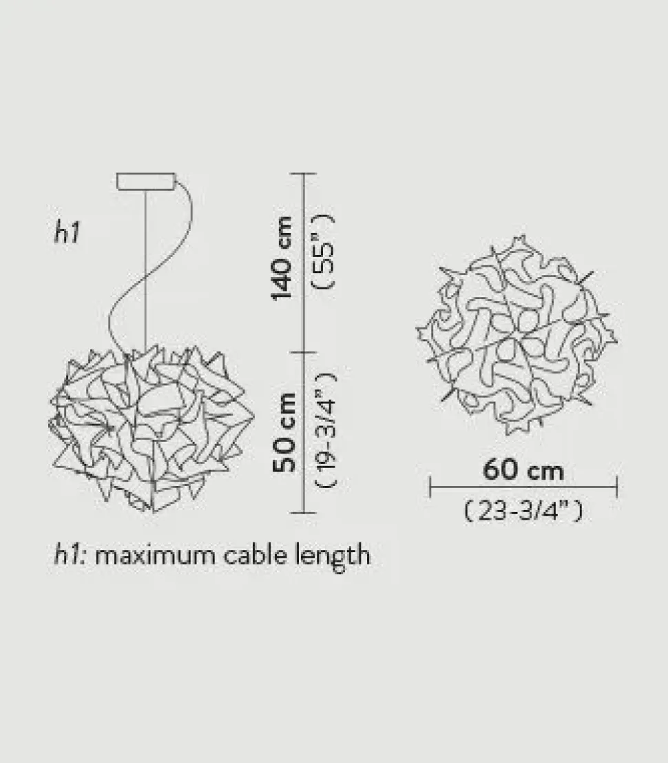 Lampada a sospensione Veli suspension large Slamp in Offerta Outlet