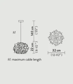 Lampada a sospensione Veli couture mini single suspension Slamp a prezzo Outlet