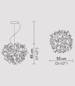 Lampada a sospensione Veli suspension large foliage Slamp a prezzo scontato