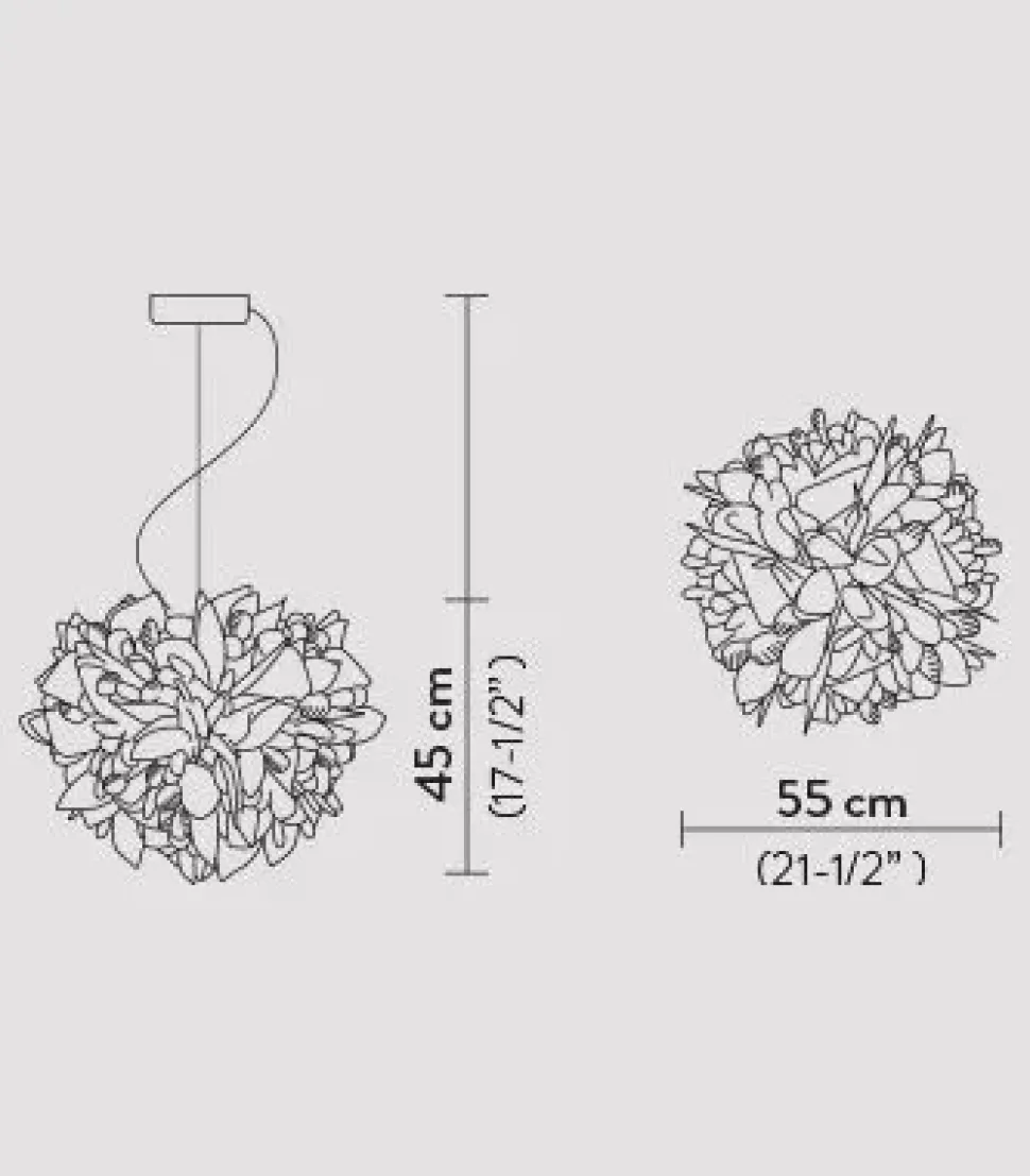 Lampada a sospensione Veli suspension large foliage Slamp a prezzo scontato