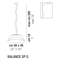 Lampada Balance sospensoine in vetro soffiato Vistosi in OFFERTA OUTLET