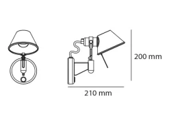 Lampada Collezione esclusiva Tolomeo micro applique  artemide e14 a PREZZI OUTLET