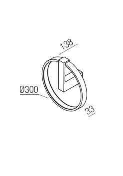 Lampada Collezione esclusiva Orion lampada da parete led 28w a PREZZI OUTLET