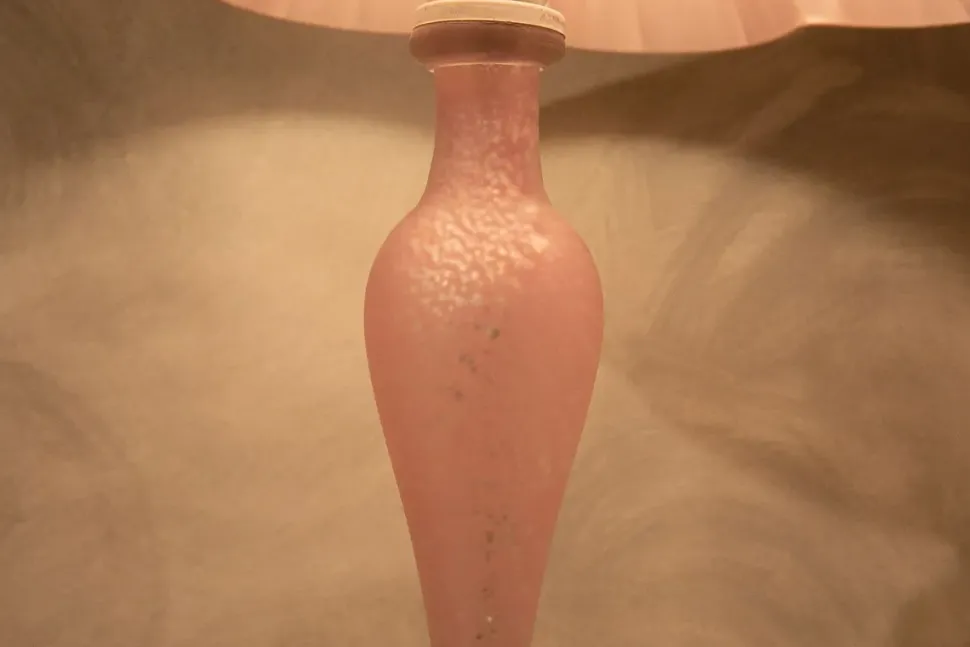 Lampada Coppia di lampade inerni luce murano rosa Artigianale in OFFERTA OUTLET