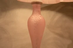 Lampada Coppia di lampade inerni luce murano rosa Artigianale in OFFERTA OUTLET