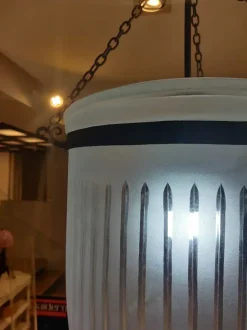 Lampada Coppia lampadaio a campana in vetro Artigianale in OFFERTA OUTLET