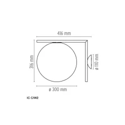 Lampada da parete Ic c/w2  Flos in Offerta Outlet