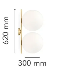 Lampada da parete Ic lights c/w2 double Flos a prezzo scontato