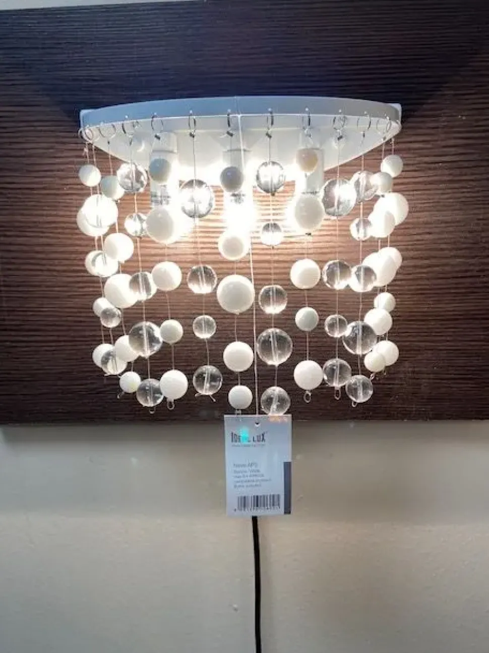 Lampada da parete Ideal lux Neve ap3 stile Moderno con forte sconto