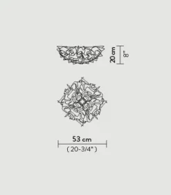 Lampada da parete Slamp Veli ceiling/wall medium Trasparente a prezzi outlet