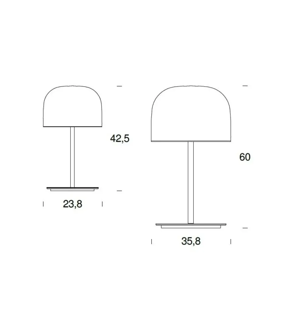 Lampada da tavolo Equatore Fontana Arte a prezzo Outlet.