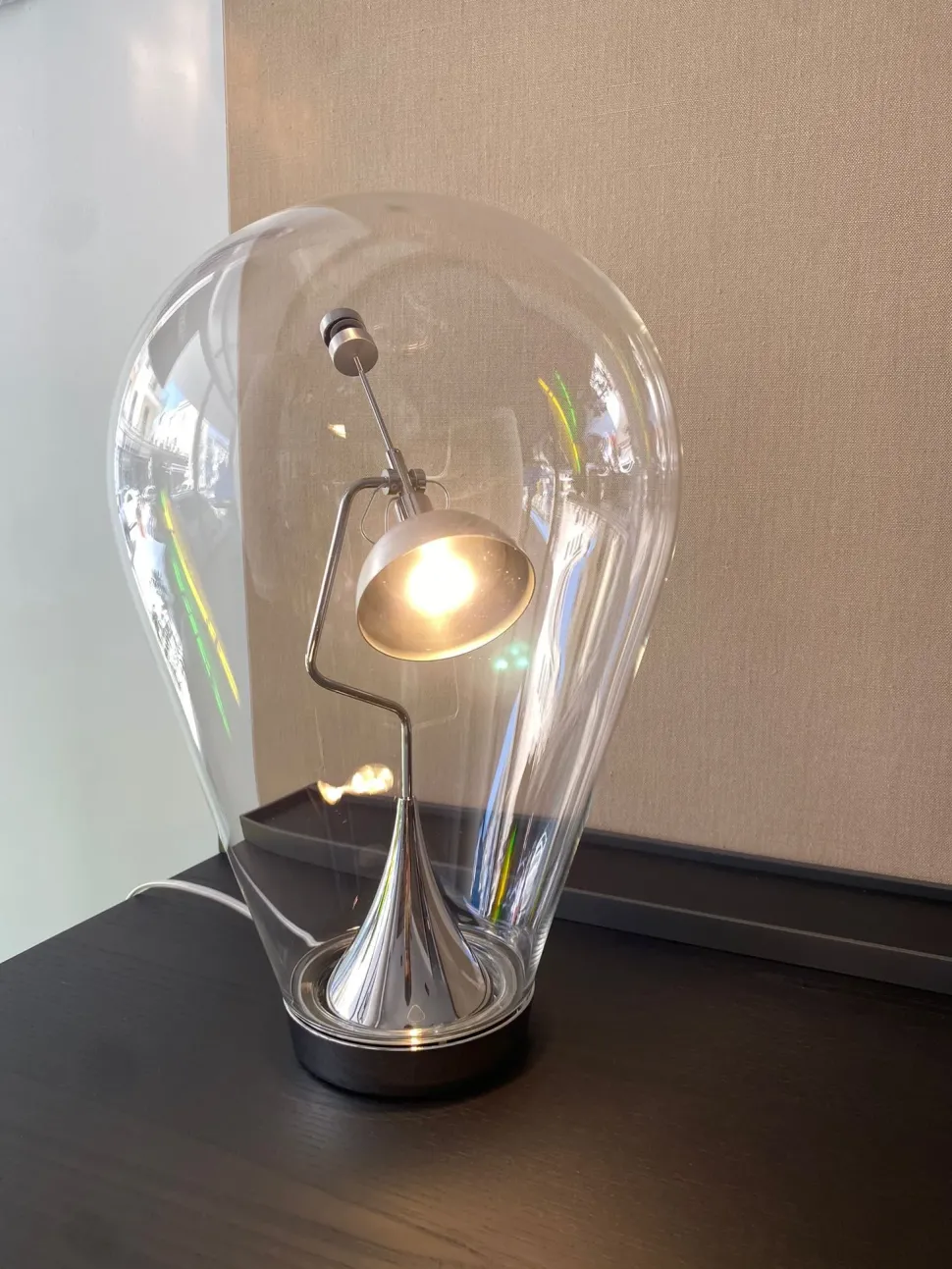 Lampada da tavolo in cristallo Blow Studio italia design in Offerta Outlet