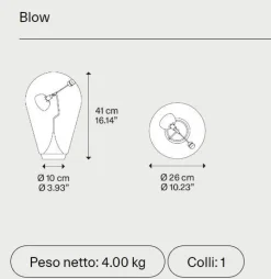 Lampada da tavolo in cristallo Blow Studio italia design in Offerta Outlet