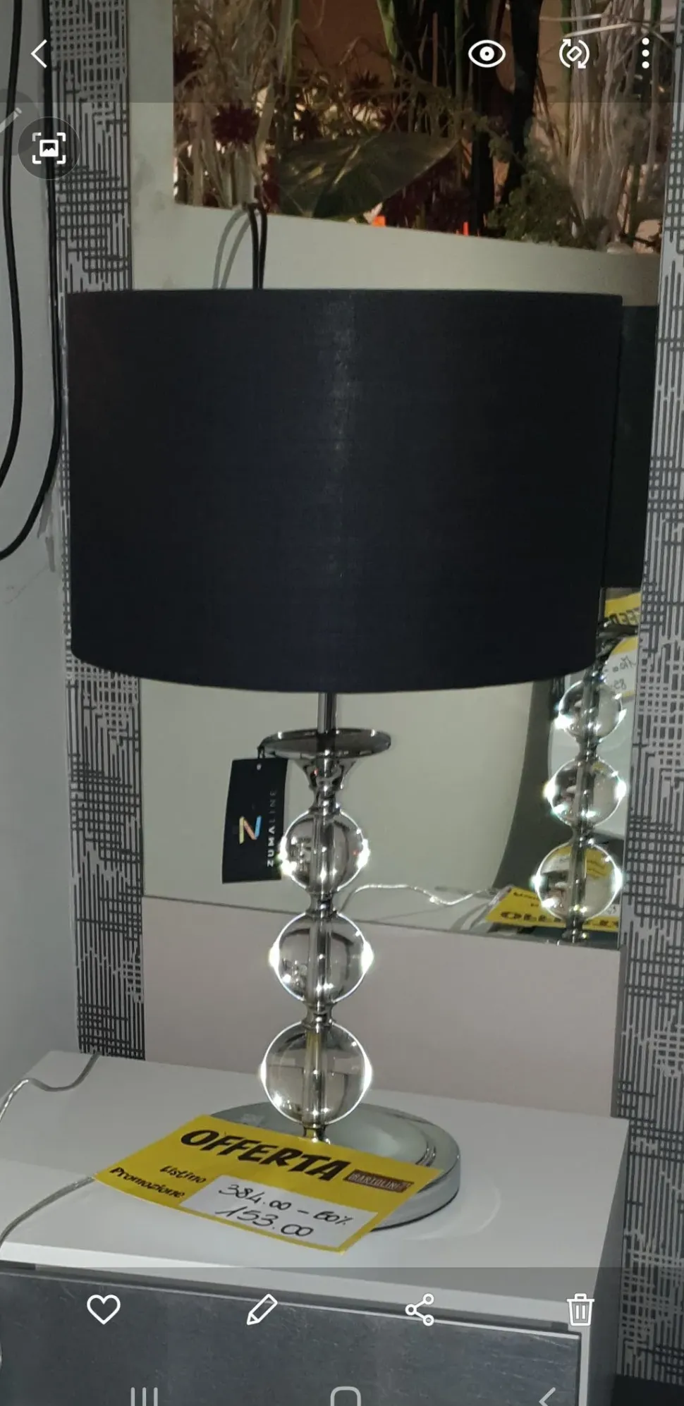 Lampada da tavolo Lamp black Eglo con un ribasso esclusivo