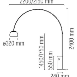 Lampada da terra Esprit nouveau Arco  stile Design a prezzi convenienti
