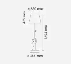 Lampada da terra Guns lounge gun terra Flos a prezzo Outlet