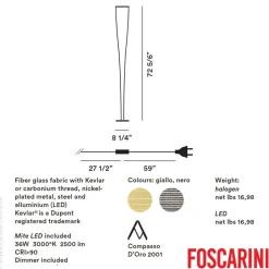 Lampada da terra Mite Foscarini a prezzo Outlet