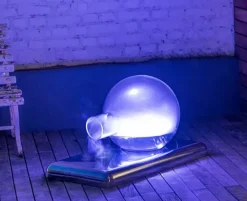 Lampada da terra Trecinquezeroluce Dama by Marco Rota in cristallo