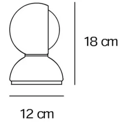 Lampada Eclisse rosso artemide lampada da tavolo Collezione esclusiva in OFFERTA OUTLET