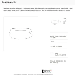 Lampada Fontana Arte LED Bonnet, Bianco, prezzi outlet online.