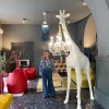 Lampada Giraffe in love  design bianco  Artigianale in OFFERTA OUTLET