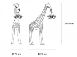 Lampada Giraffe in love  design bianco  Artigianale in OFFERTA OUTLET