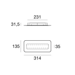 Lampada Linea light antille applique led 3000k design moderna bianco Linea light in OFFERTA OUTLET