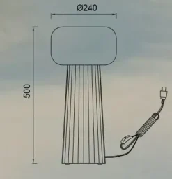 Lampada Mantra 7248 faro lampada da tavolo bianco Collezione esclusiva in OFFERTA OUTLET