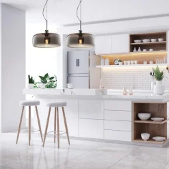 Lampada Muse leolux sospensione vetro fume' Collezione esclusiva in OFFERTA OUTLET