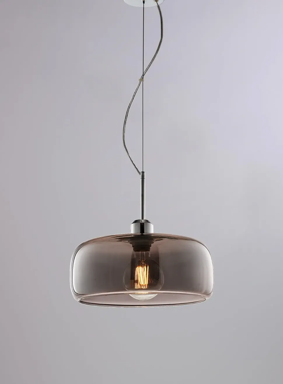 Lampada Muse leolux sospensione vetro fume' Collezione esclusiva in OFFERTA OUTLET