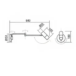 Lampada Pivot redo applique led orientabile Collezione esclusiva in OFFERTA OUTLET