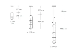 Lampada Setareh Fontana Arte a prezzo Outlet.