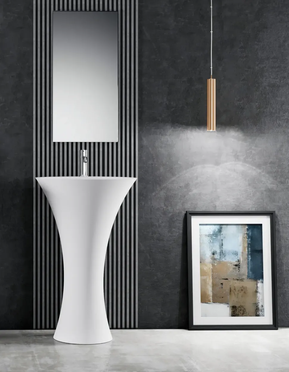 Lavabo in Solid surface modello Hilton next 01 a marchio Mastella a prezzi outlet