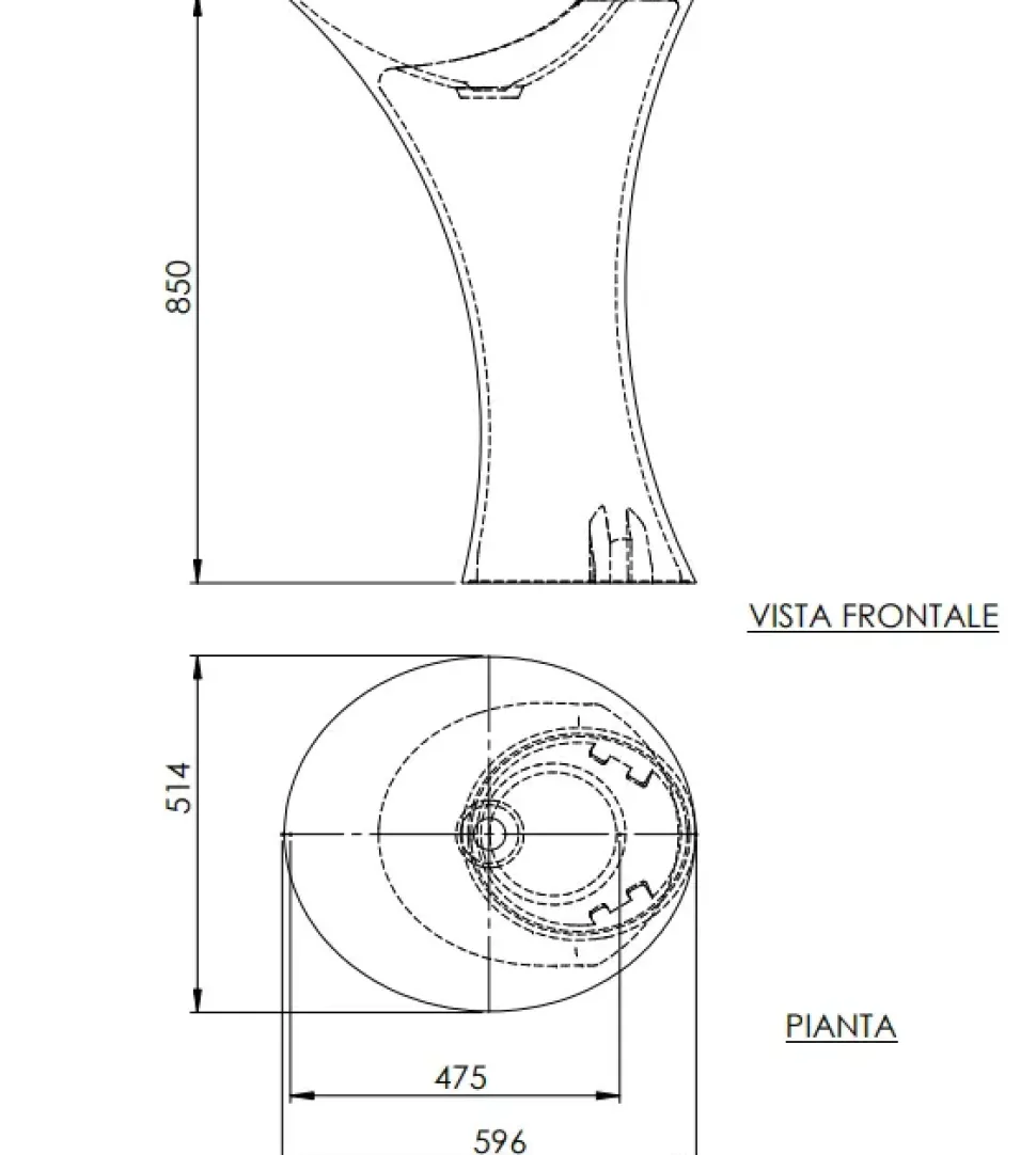 Lavabo in Solid surface modello Hilton next 01 a marchio Mastella a prezzi outlet