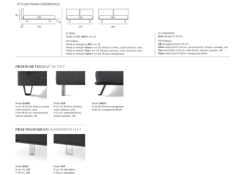 Letto * stylish piano ortopedico di Samoa scontato del 35%